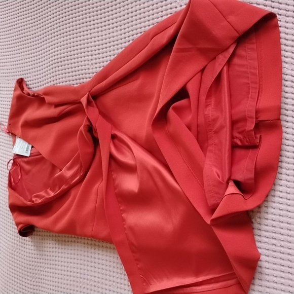 NWT MANGO Vibrant Red Mini Dress - Picture 12 of 16